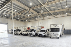 Border Express delivery trucks and vans Border Express delivery trucks and vans